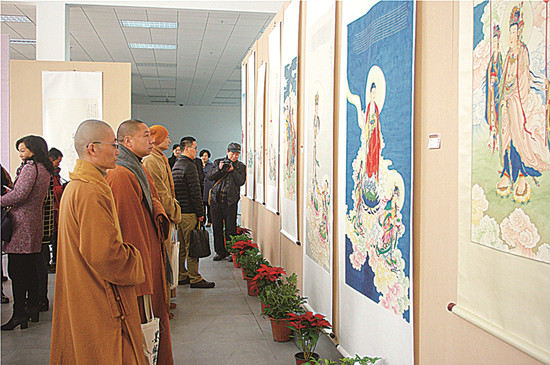普陀山-《墨缘禅海》普陀山法雨禅寺朗宗法师个人书画展开展