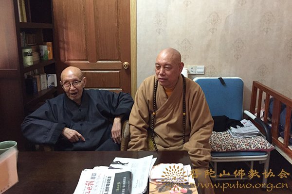 佛教-会长道慈大和尚赴宁波探望天童寺广修老和尚