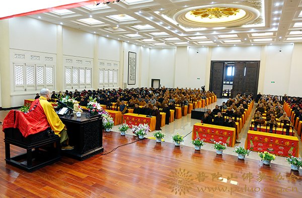 佛学-山东省微山县光明寺住持明安法师应邀于宝陀讲寺作佛学专题讲座