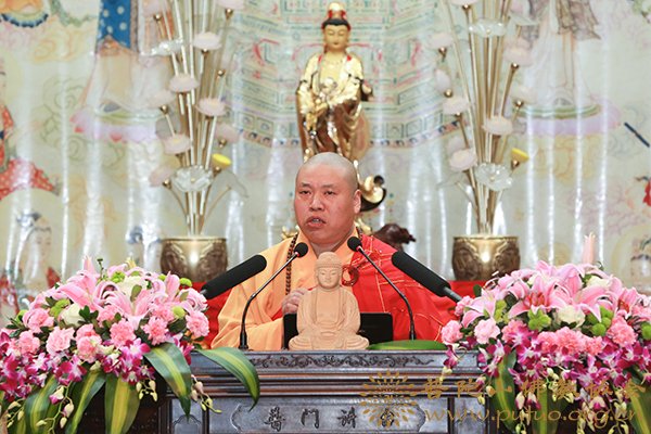 佛教-界定法师应邀于宝陀讲寺作《中的“譬喻”》佛学专题讲座