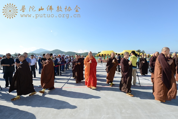 佛教-普陀山观音法界观音圣坛开工典礼举行