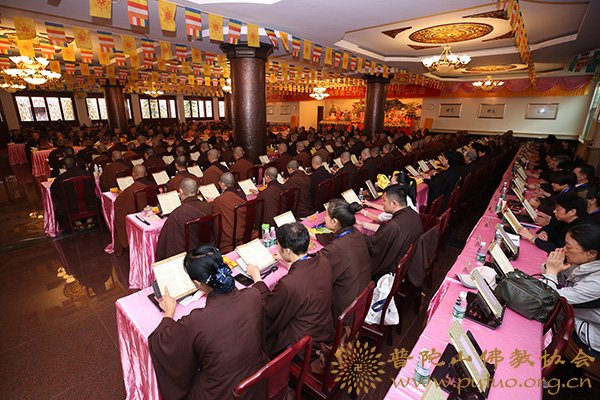 佛教-普陀山佛教协会全山执事第三十六期共修观音七法会隆重举行