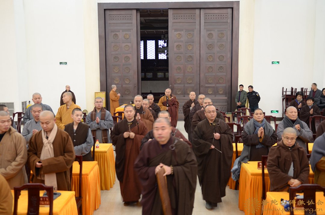 佛学-宏伟法师应邀于宝陀讲寺作《入寺法式》佛学专题讲座