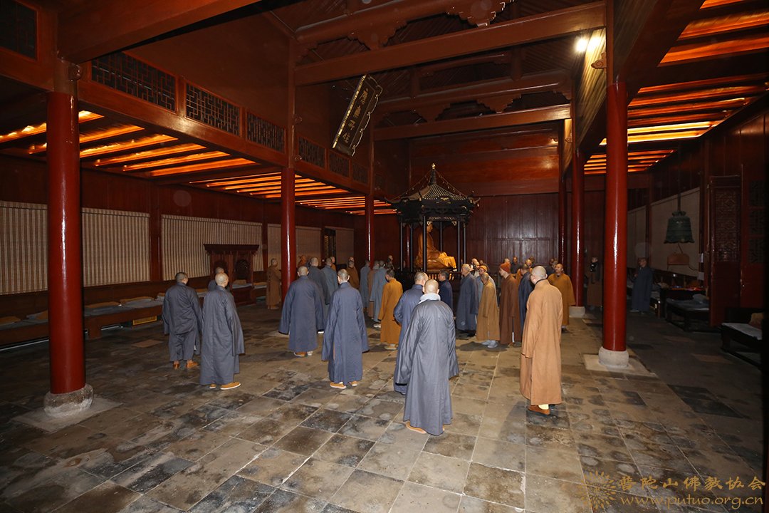 普陀山-普陀山法雨禅寺举行戊戌年冬季禅七法会