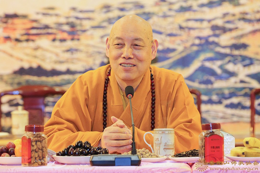 佛教-除夕夜会长道慈大和尚请僧众吃普茶迎新春