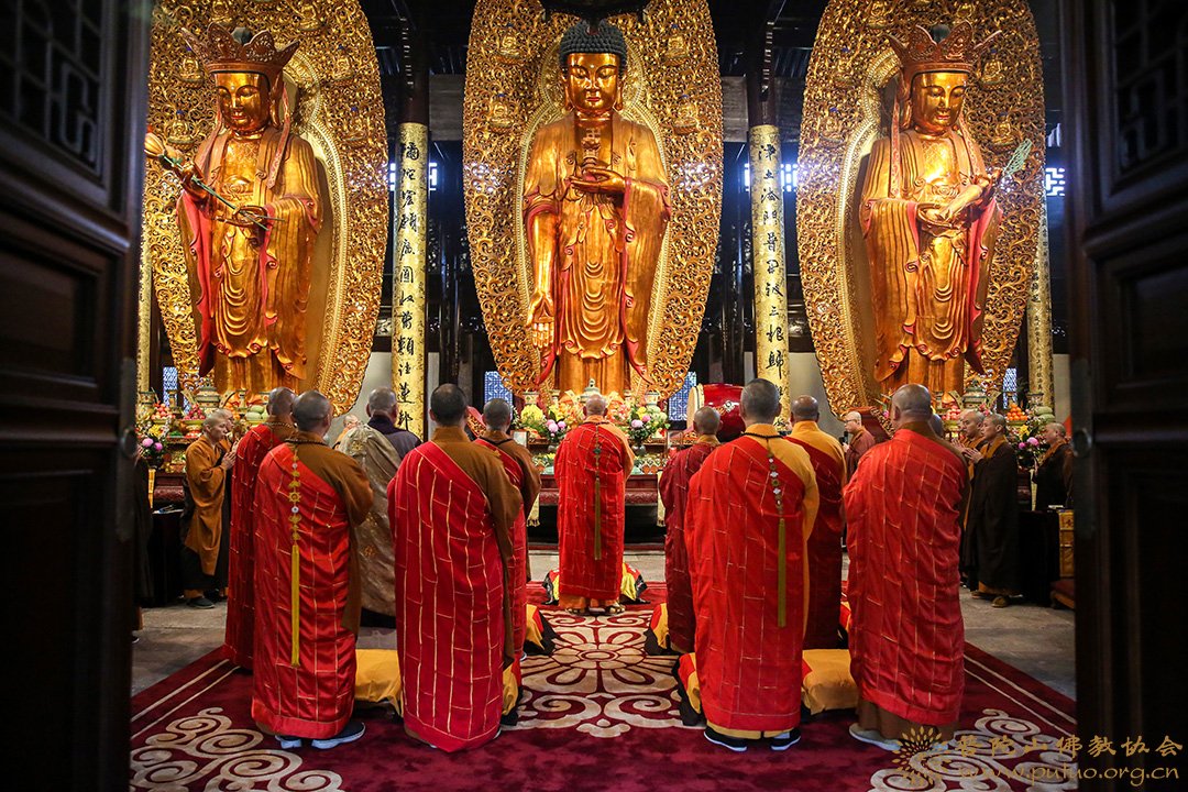 佛教-会长道慈大和尚应邀出席宁波七塔禅寺三圣殿、法堂暨藏经楼修缮工程竣工仪式