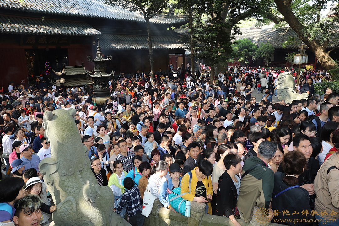 普陀山-己亥年四月初八普陀山普济禅寺举行浴佛法会