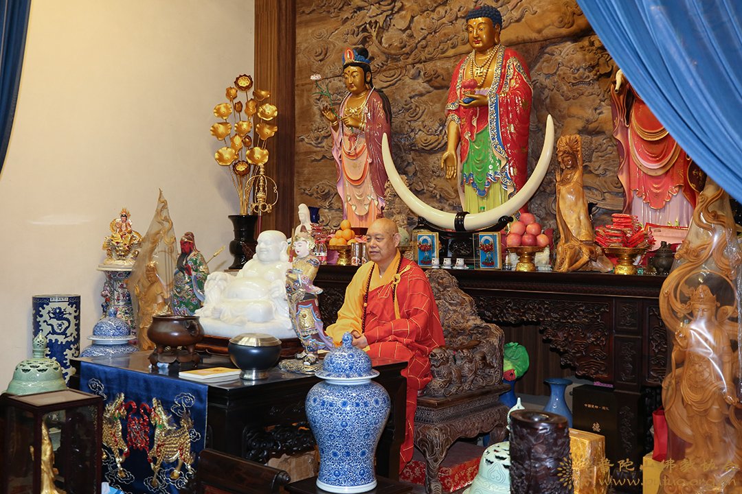 佛教-悦岭净院等寺院结夏安居礼请会长道慈大和尚为依止律师