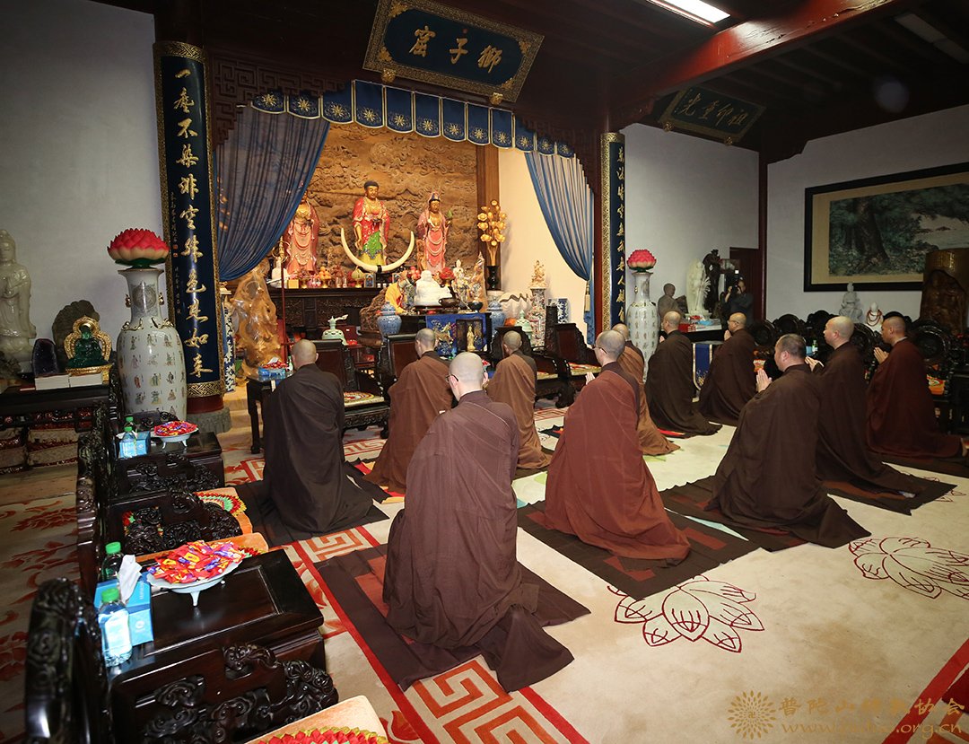 佛教-悦岭净院等寺院结夏安居礼请会长道慈大和尚为依止律师
