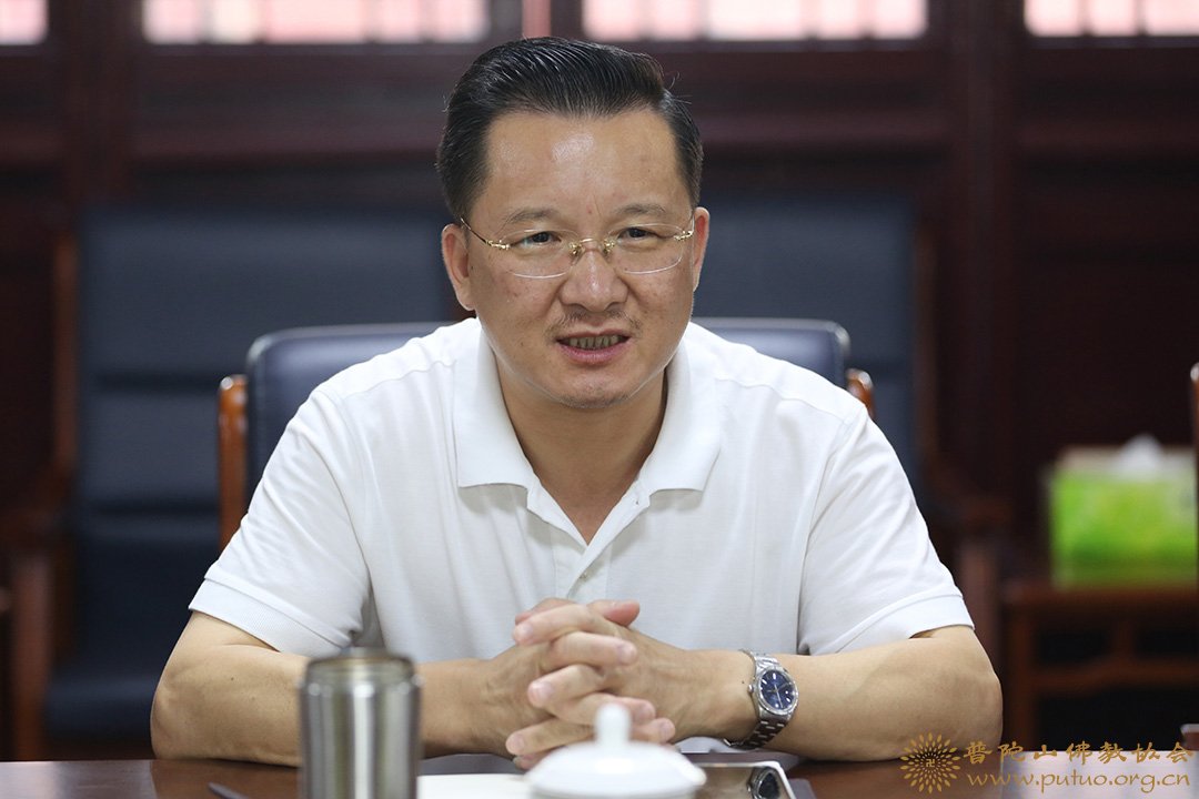 佛教-重庆市大足区委统战部考察团一行参访普陀山
