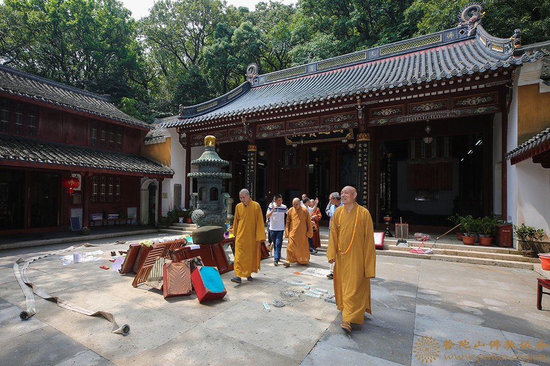 佛教-会长道慈大和尚赴常乐禅院等指导寺院基建恢复工作