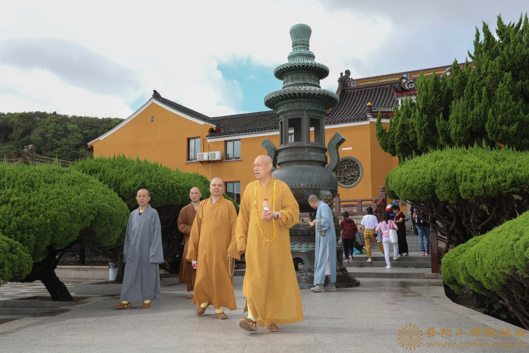台风-会长道慈大和尚一行赴法雨禅寺等寺院查看台风影响情况