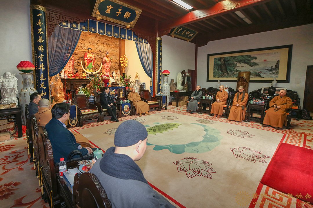 佛教-舟山市政协党组书记、市委统战部部长王伟一行来我会进行新春慰问