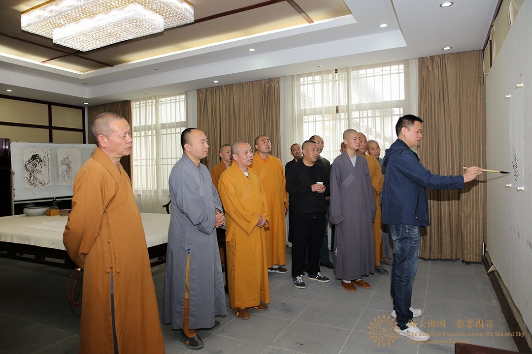 佛教-普陀山佛教协会2021年书画培训班在宝陀讲寺举办