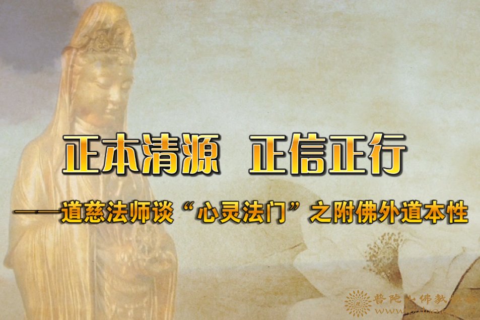 佛教-正本清源 正信正行——会长道慈大和尚谈“心灵法门”之附佛外道本性
